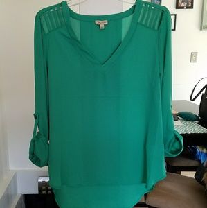 Kelly green Blouse NWT